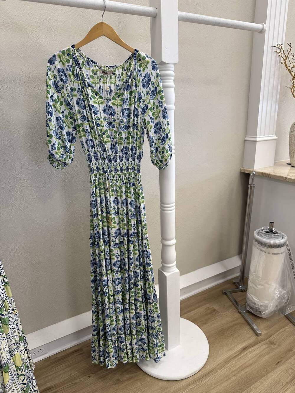 NEW ROMI THE BRAND women's v-neck maxi dress in multi